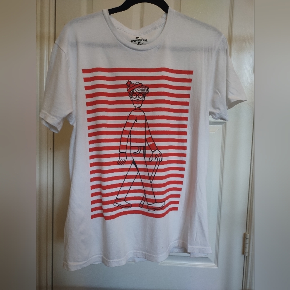 Universal White Where's Waldo Graphic Tee